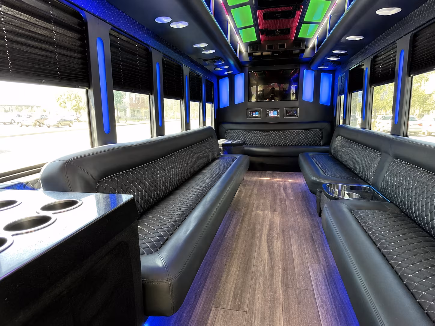 sioux falls 15 passenger party bus inside
