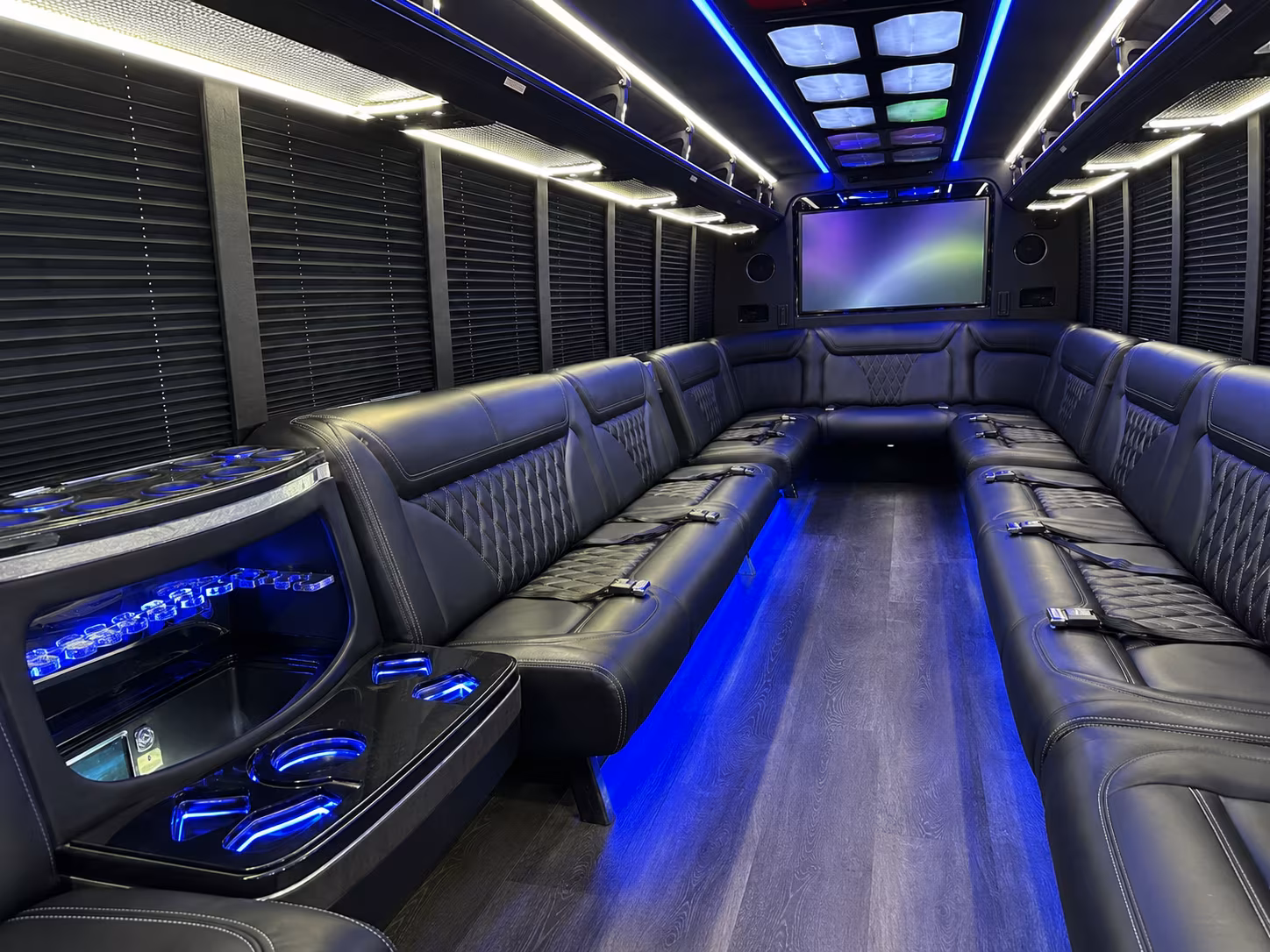 sioux falls 20 passenger party bus inside