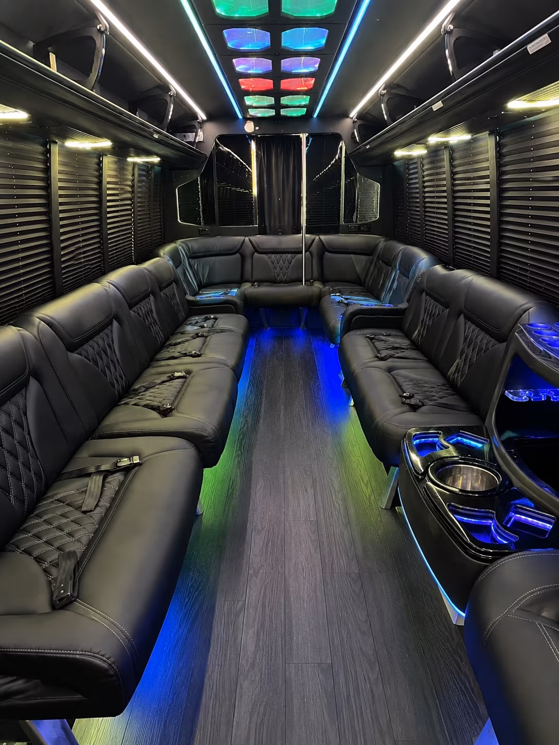sioux falls 20 passenger party bus interior