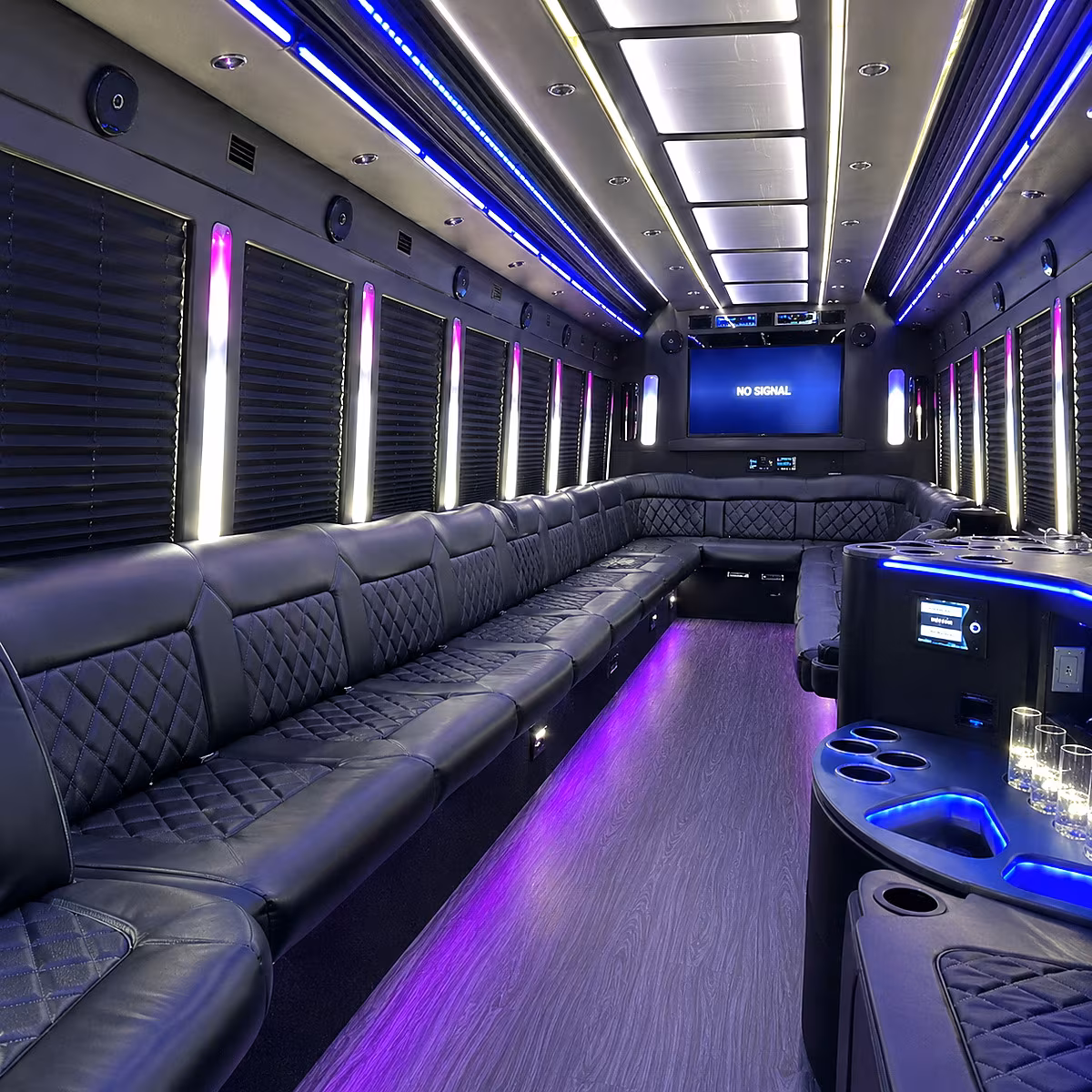 sioux falls 30 passenger party bus inside