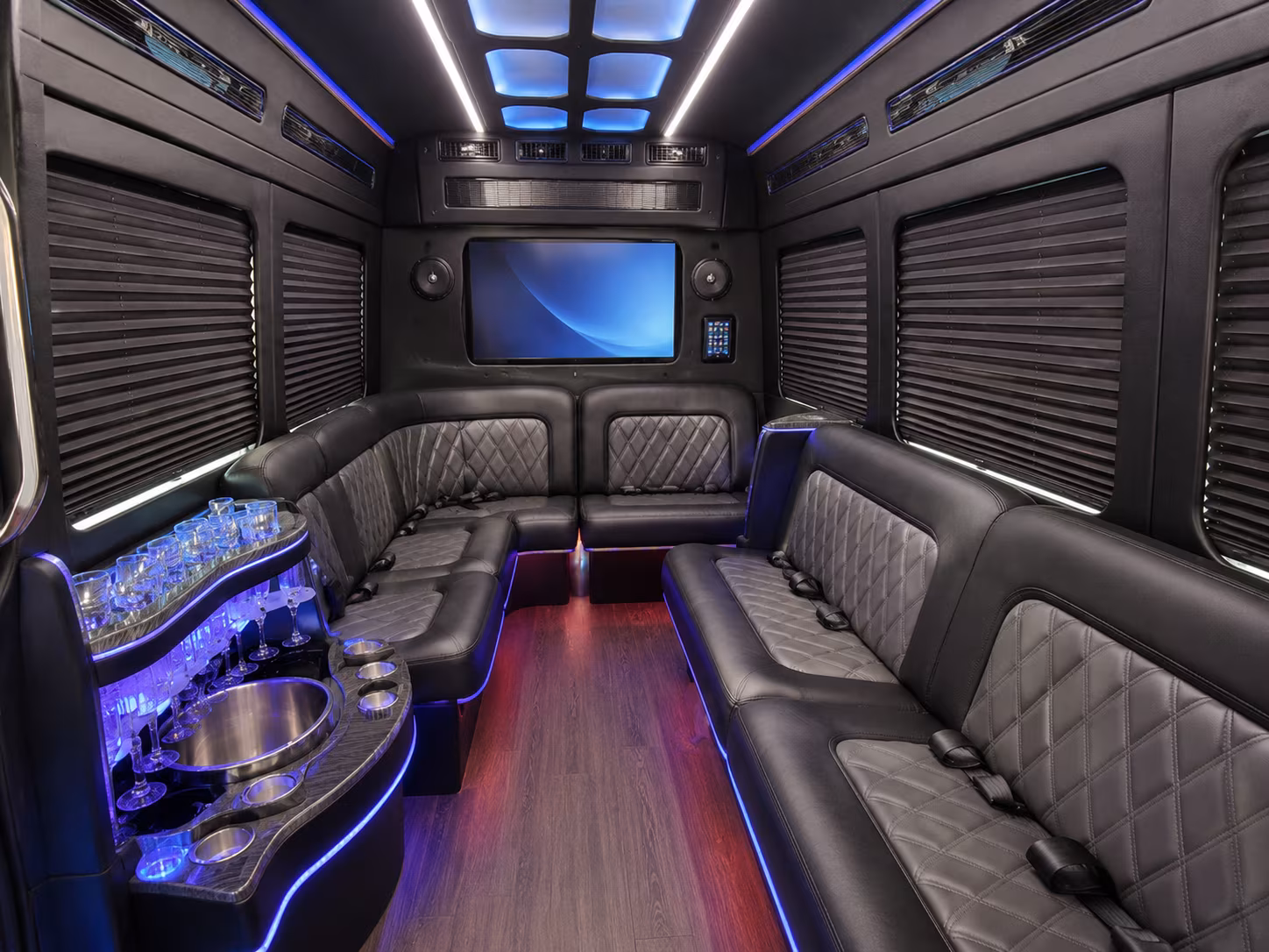 sioux falls 30 passenger party bus interior