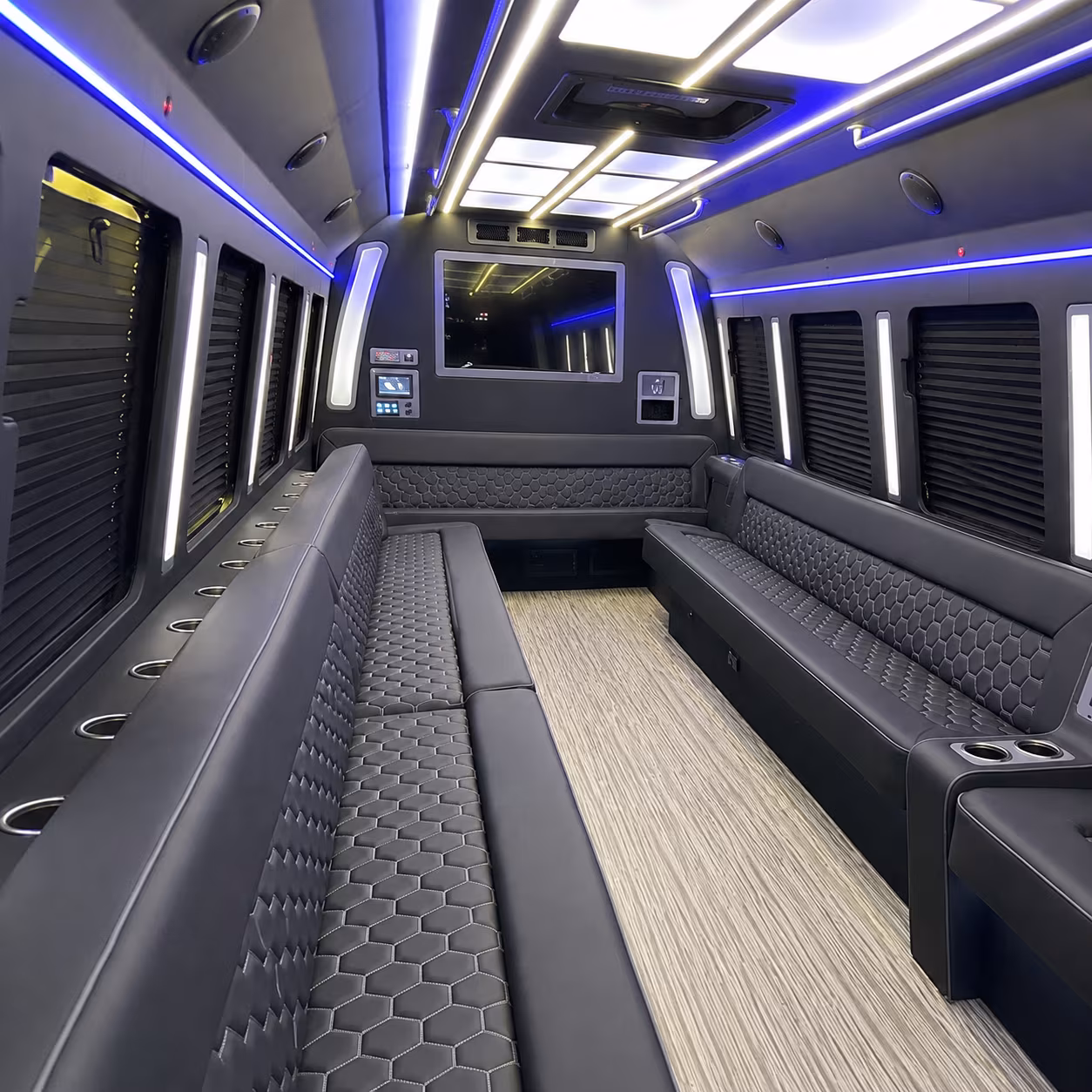 sioux falls 40 passenger party bus inside